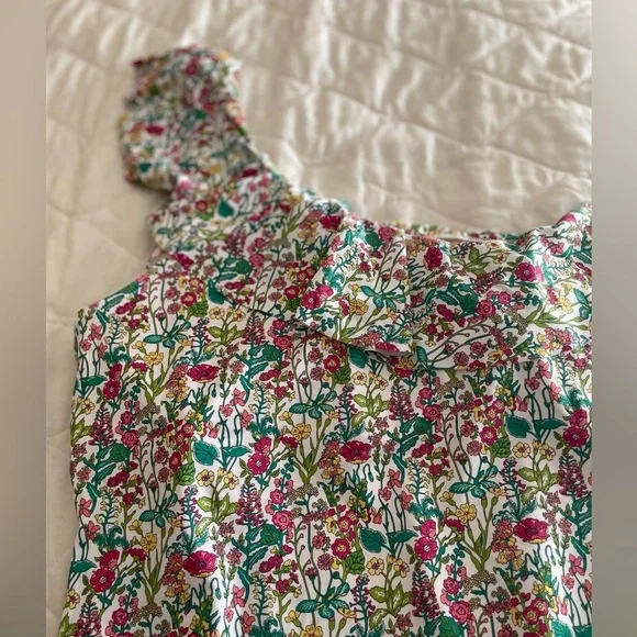 J.Crew Ruffle One-Shoulder One-Piece Swimsuit in Liberty® fabric Size 16 - Picture 7 of 12